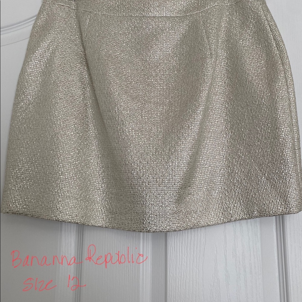 Soft gold metallic skirt